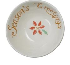 Stoneware Bowl with Holiday Saying
