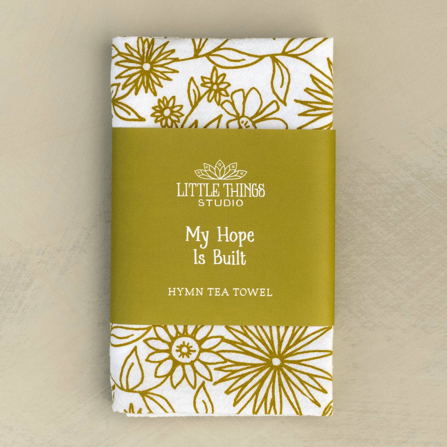 My Hope Is Built Hymn Tea Towel