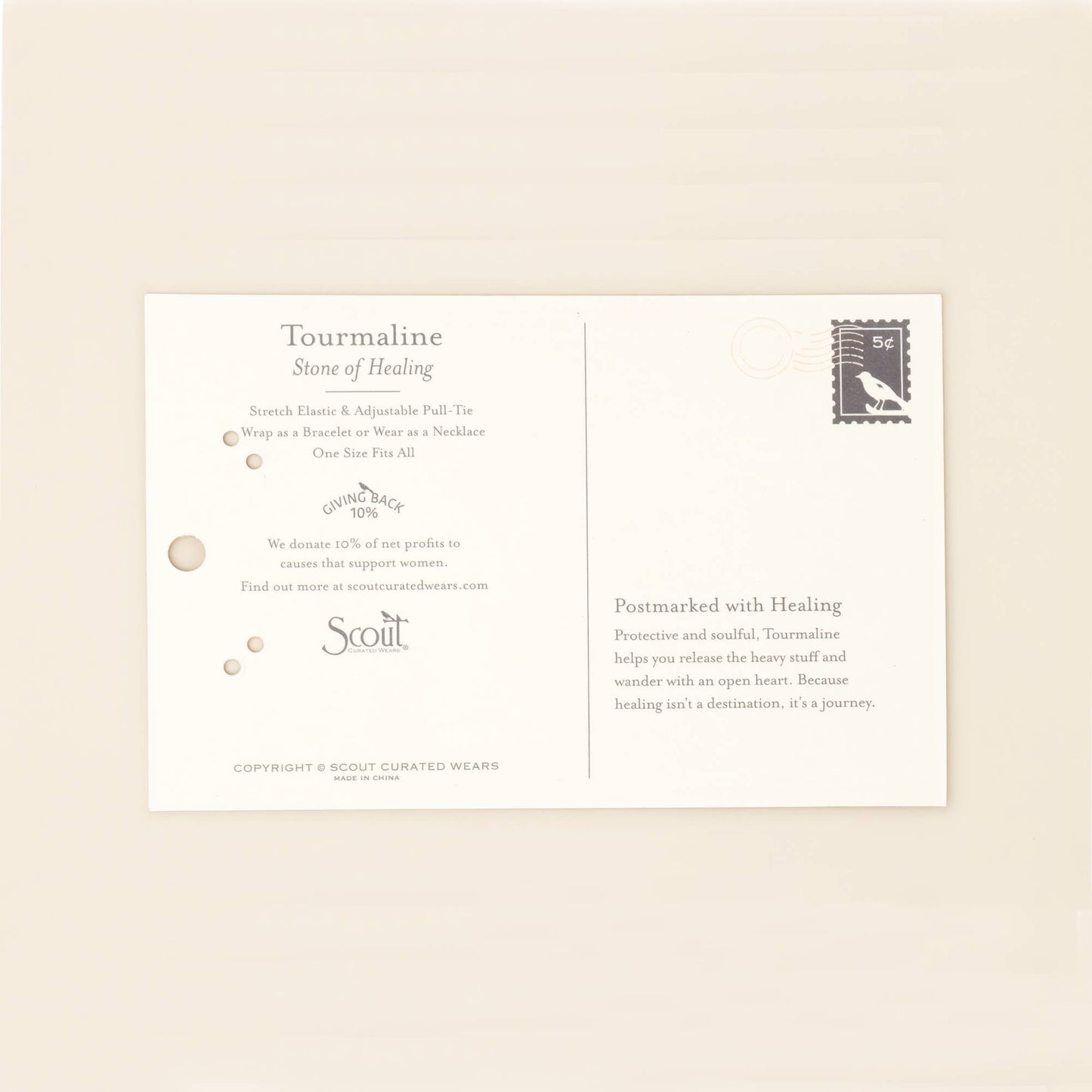 Mixed Media Wrap Bracelet/Necklace - Healing/Tourmaline/Gold