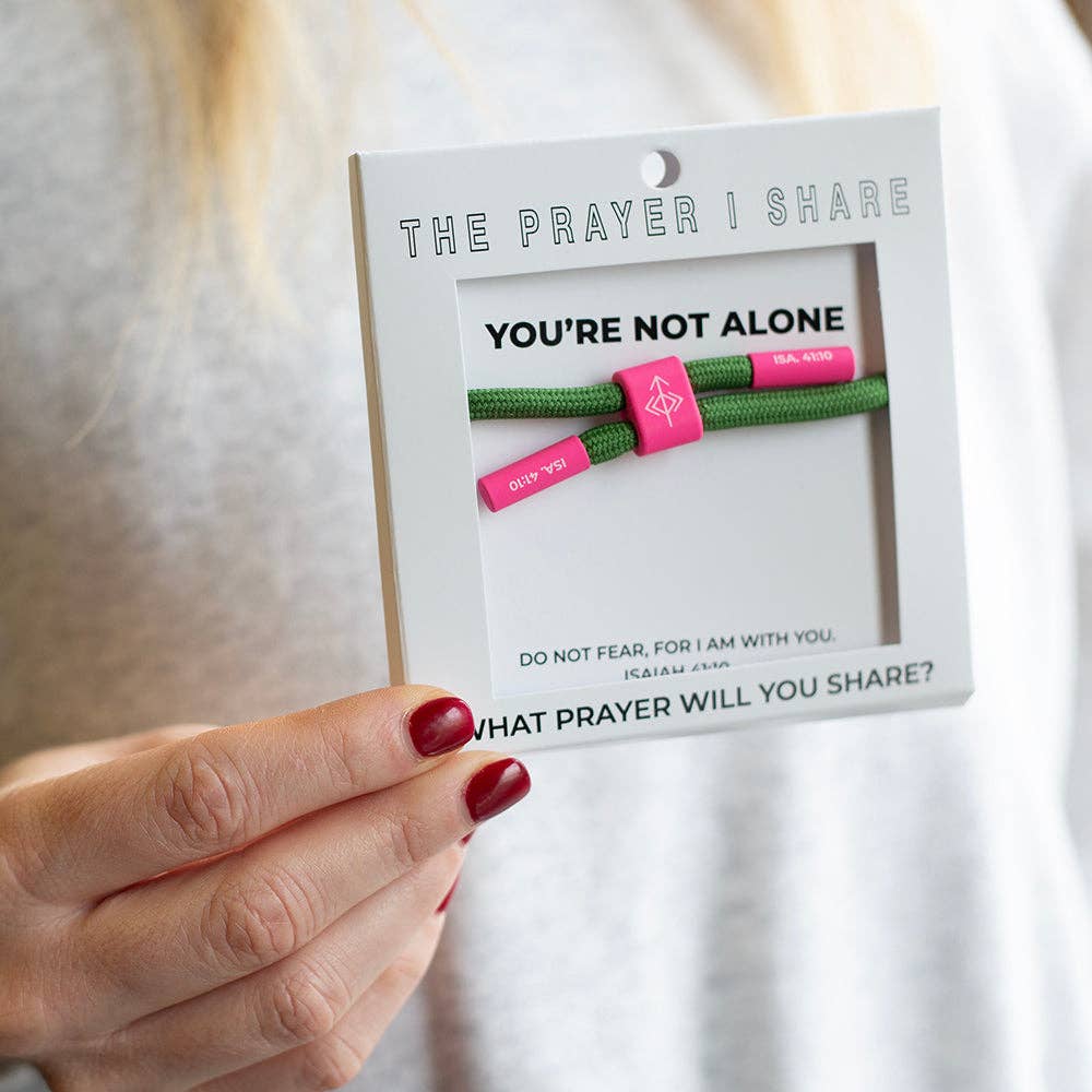 YOU'RE NOT ALONE Bracelet, Christian Cord Bracelet