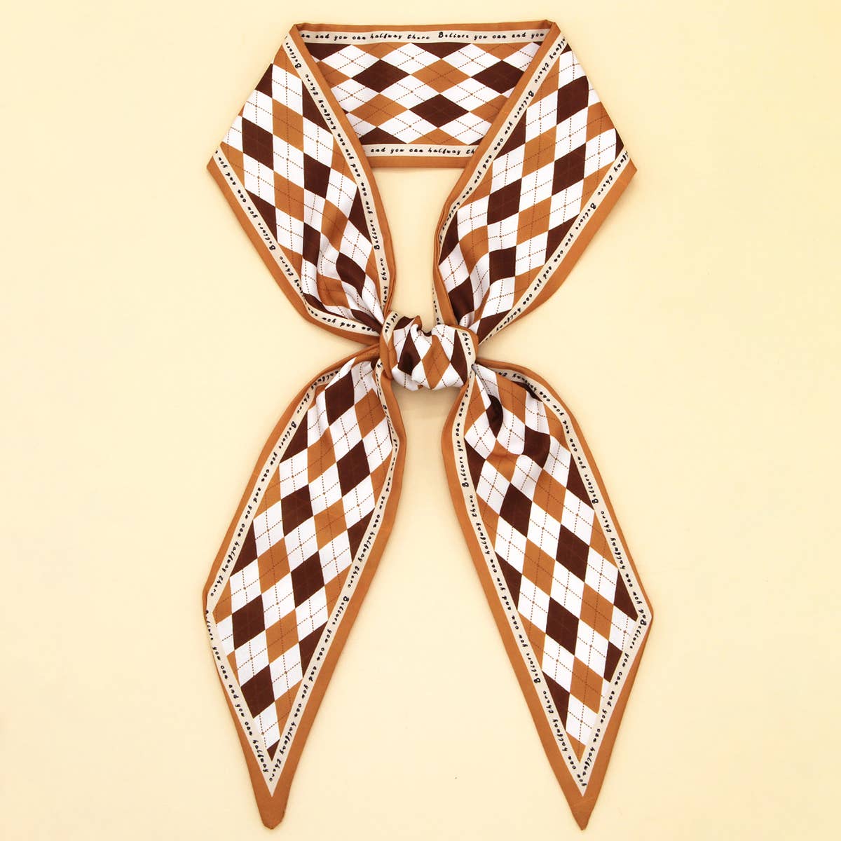 Floral Letter  Scarf – Hair Tie & Bag Ribbon_CWASC0096