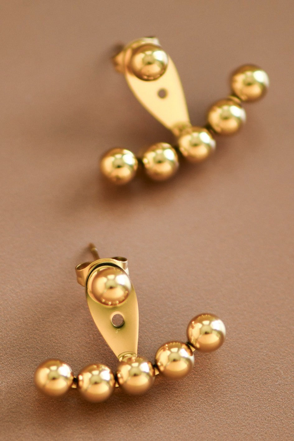 Gold Studed Huggie Style Earring