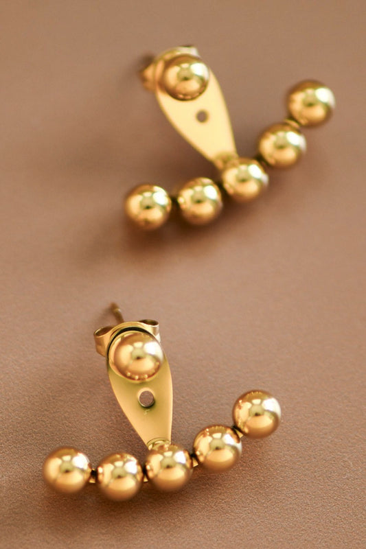 Gold Studed Huggie Style Earring