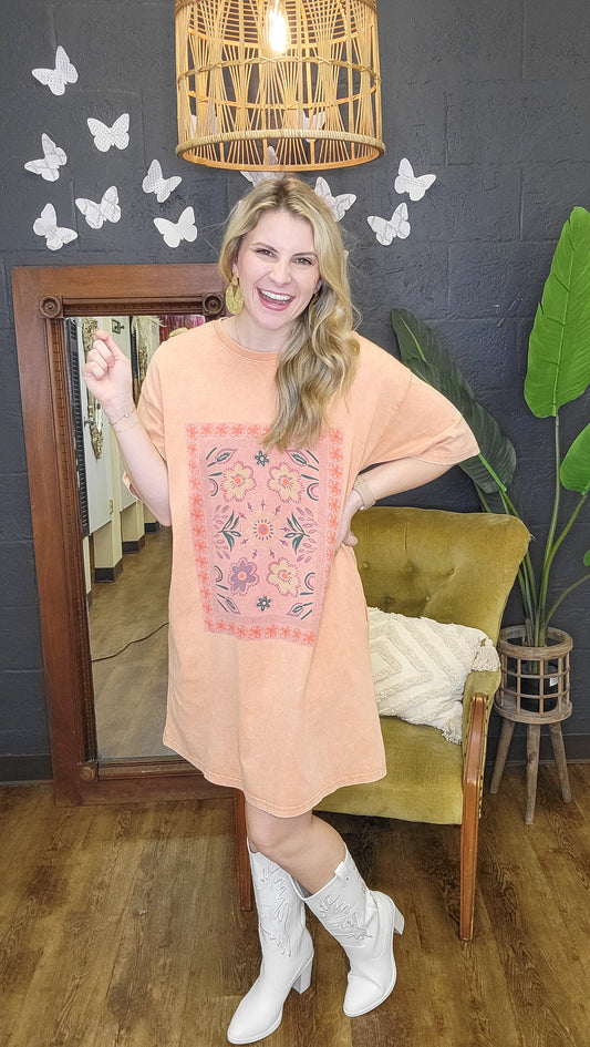 Flower Child Tunic Dress (Small to Large)