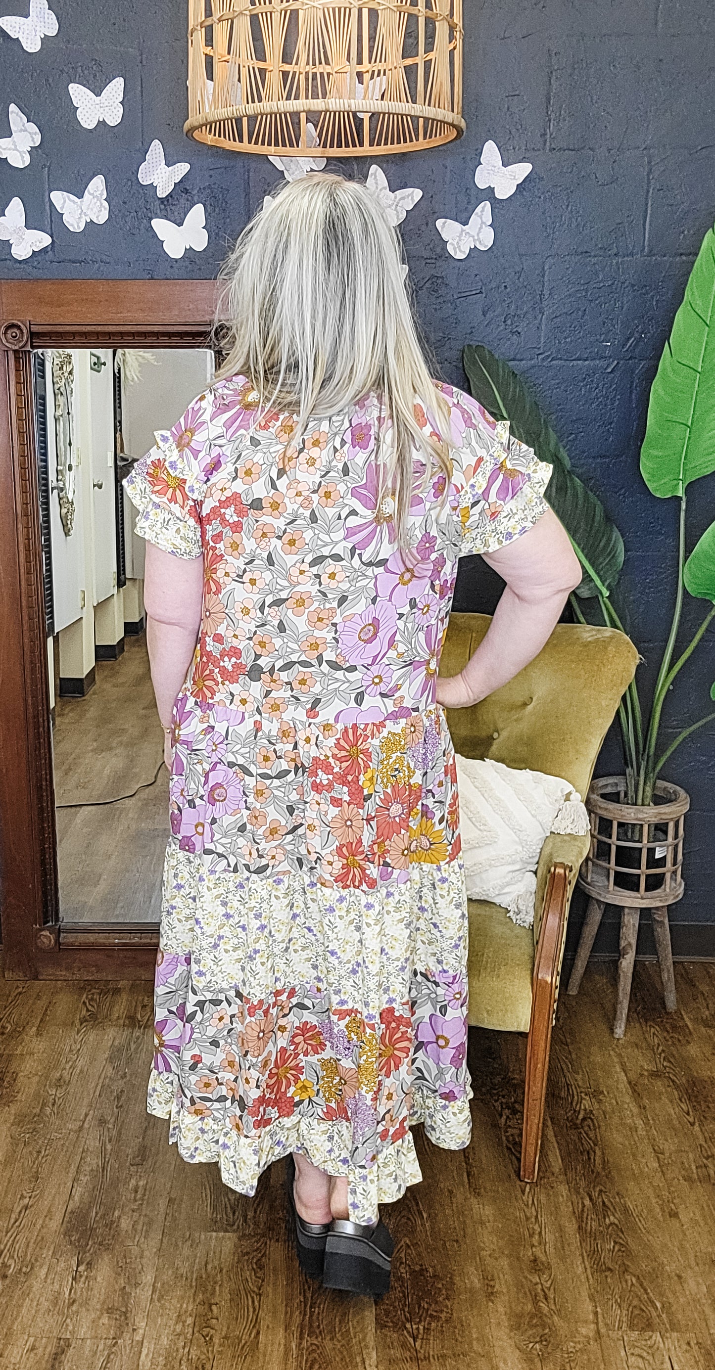 Once Upon a Time Floral Print Maxi Dress 2 Colors (XL to 2X)