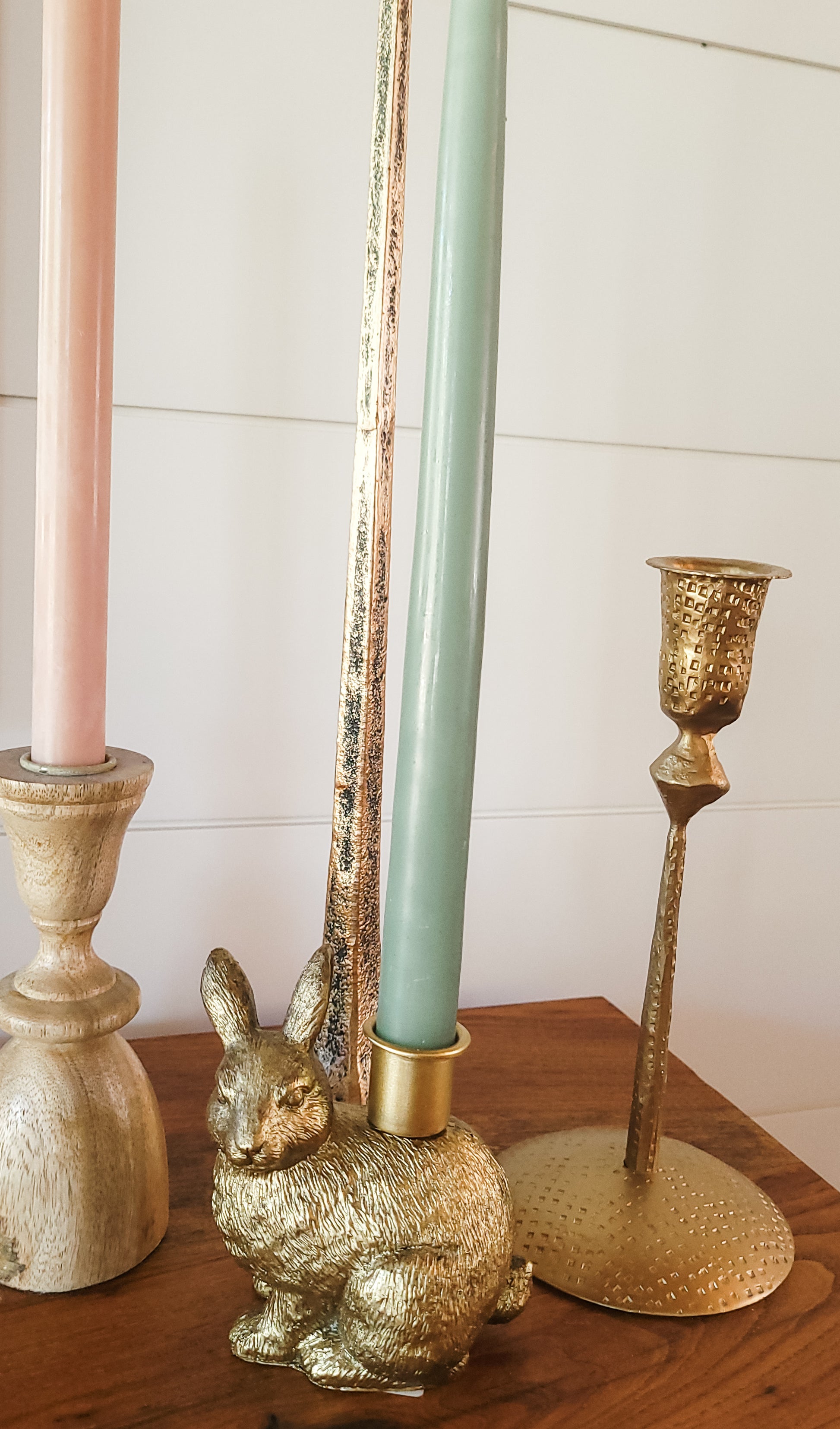 Brass Bunny Candlestick –