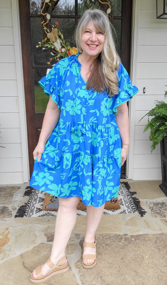The Jackie Floral Print Dress (XL to 2X)