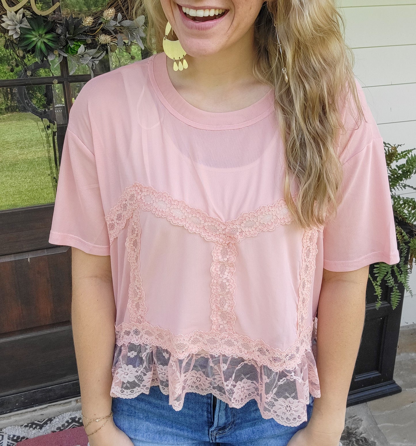 Lauren Lace Layering Tee (Small to Large)