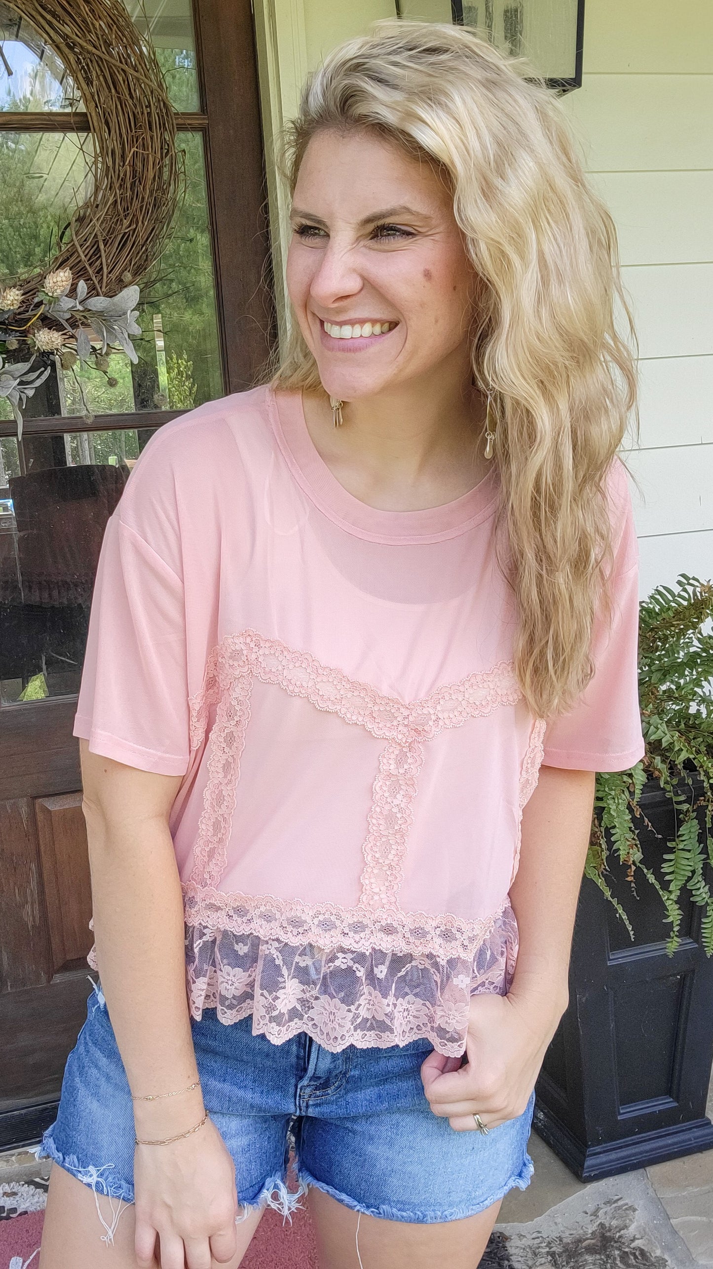 Lauren Lace Layering Tee (Small to Large)