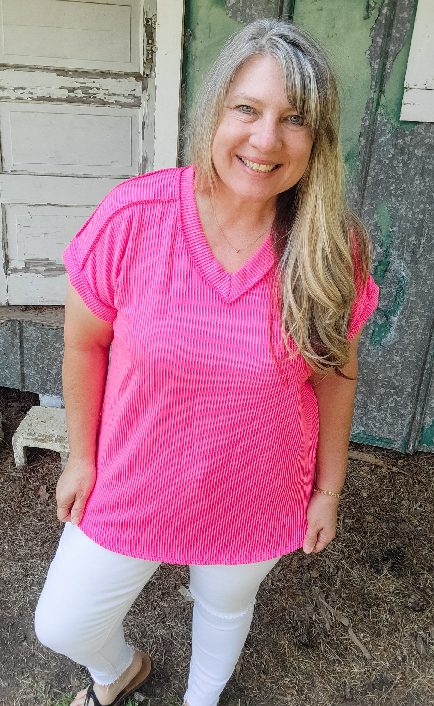 The James Ribbed Top Multiple Colors (1XL - 3XL)