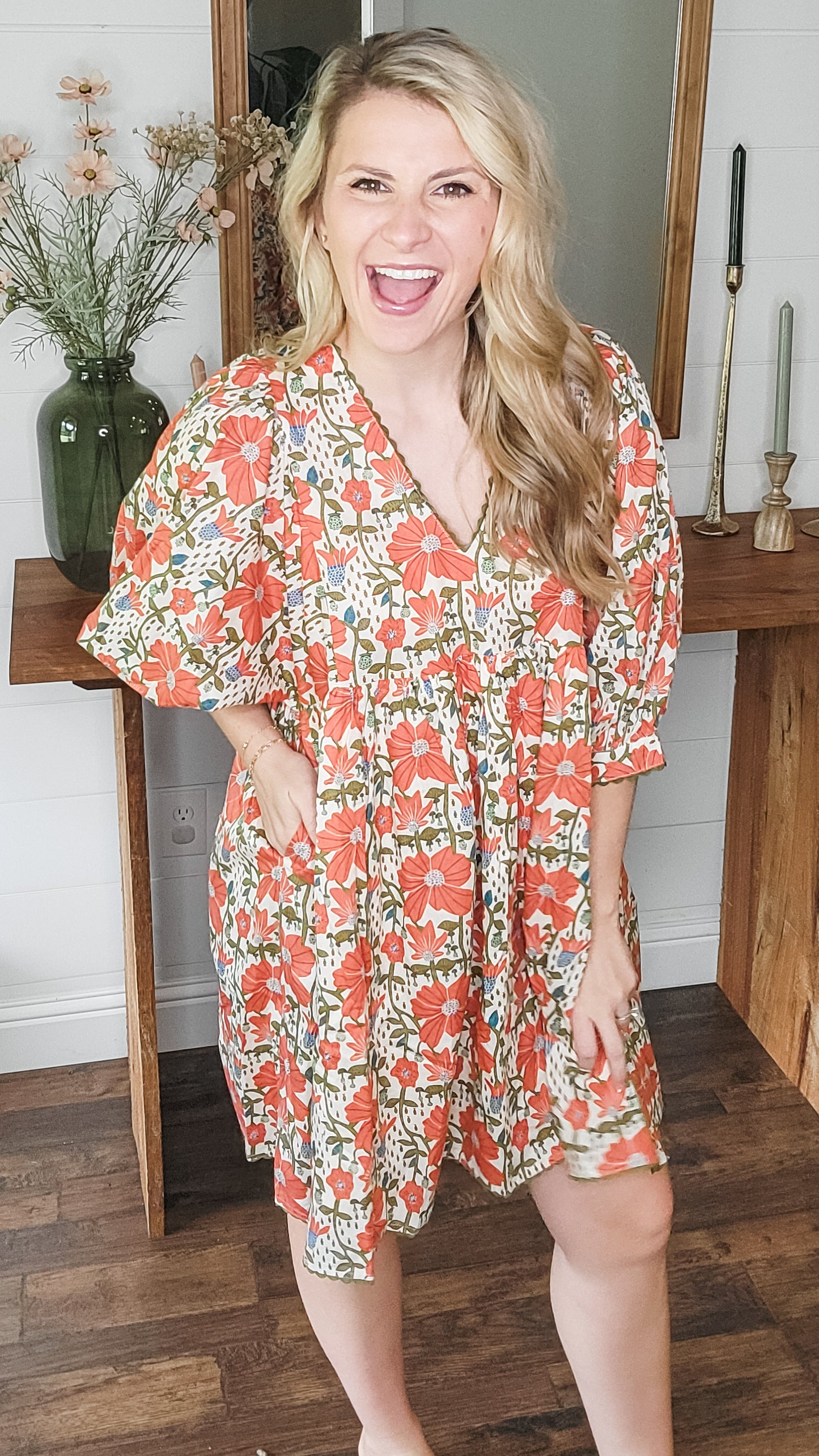 Shady Grove Floral Print Dress (Small to Large)