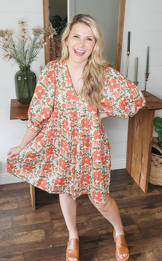 Shady Grove Floral Print Dress (Small to Large)