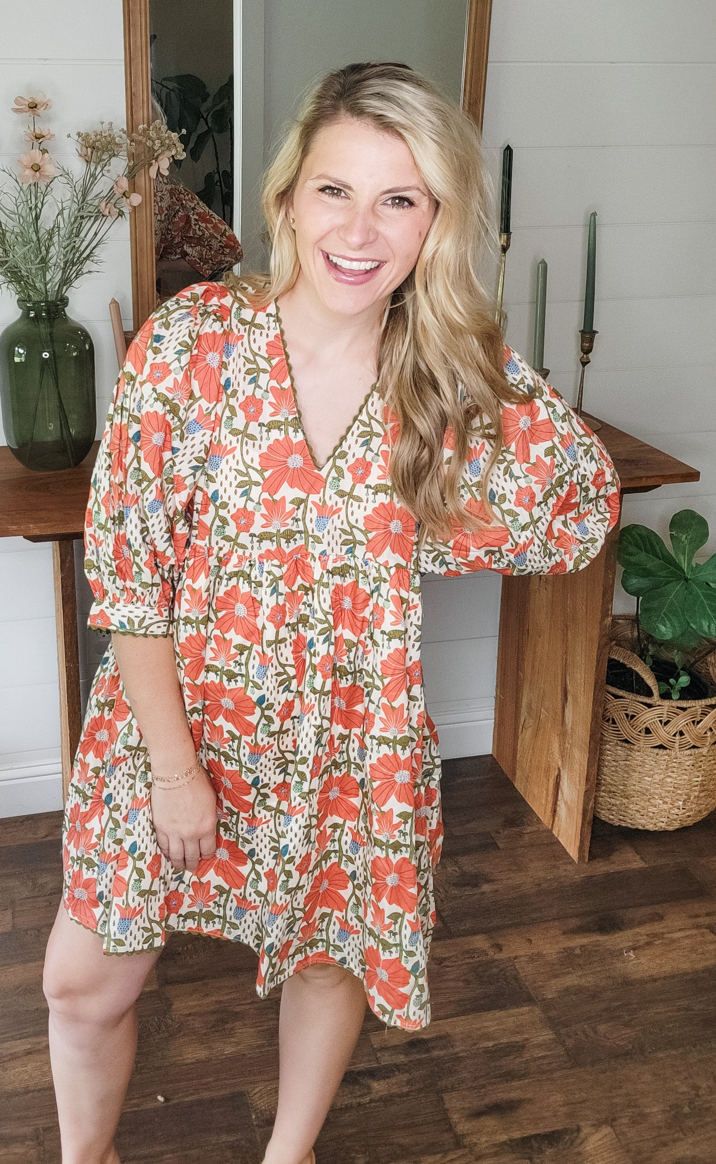 Shady Grove Floral Print Dress (Small to Large)