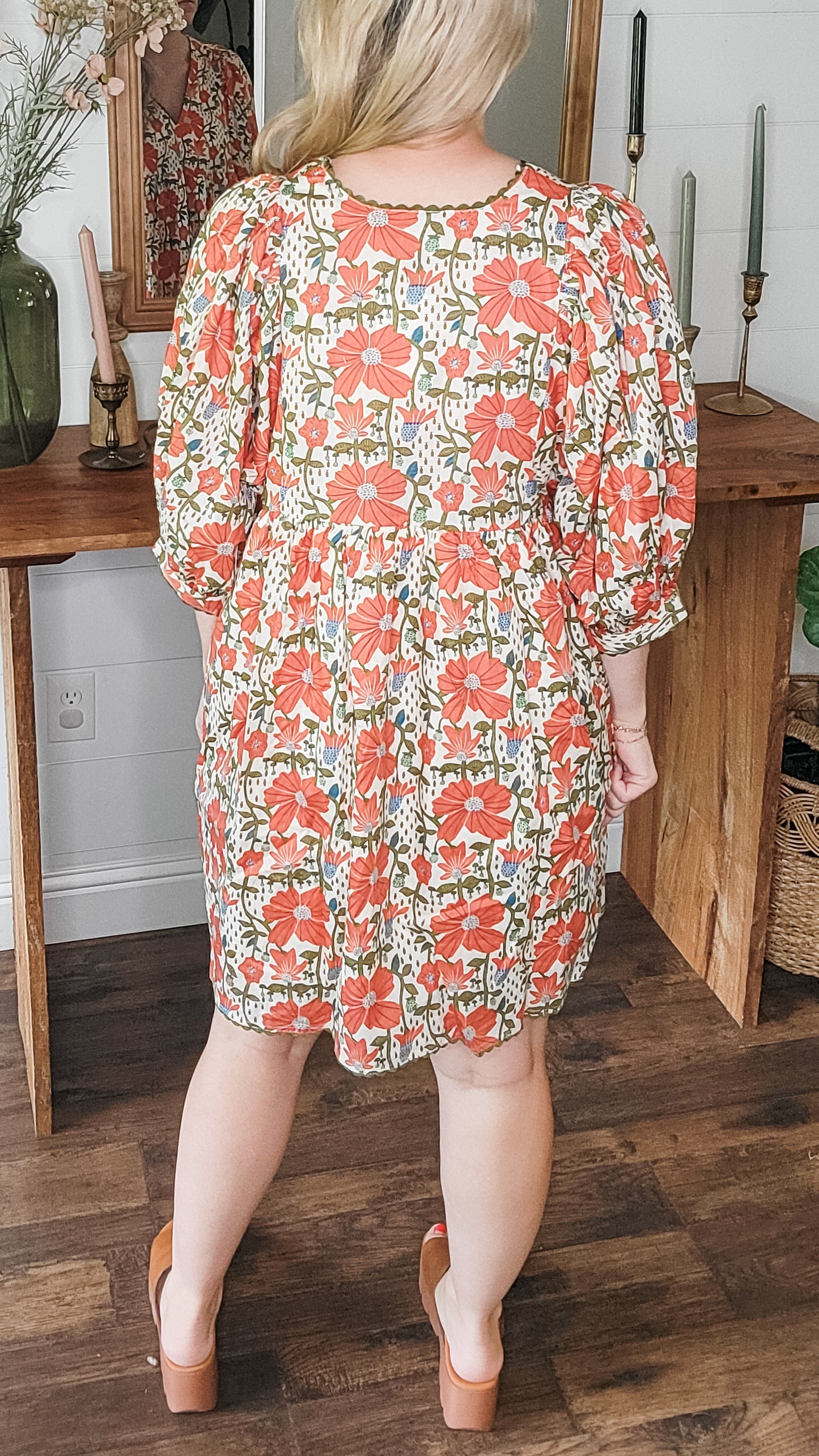 Shady Grove Floral Print Dress (Small to Large)