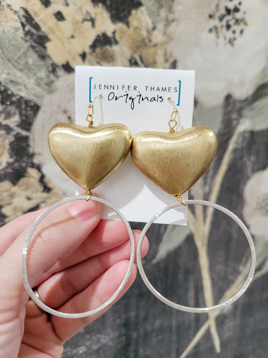 Patsy Puff Heart Earrings by JTO