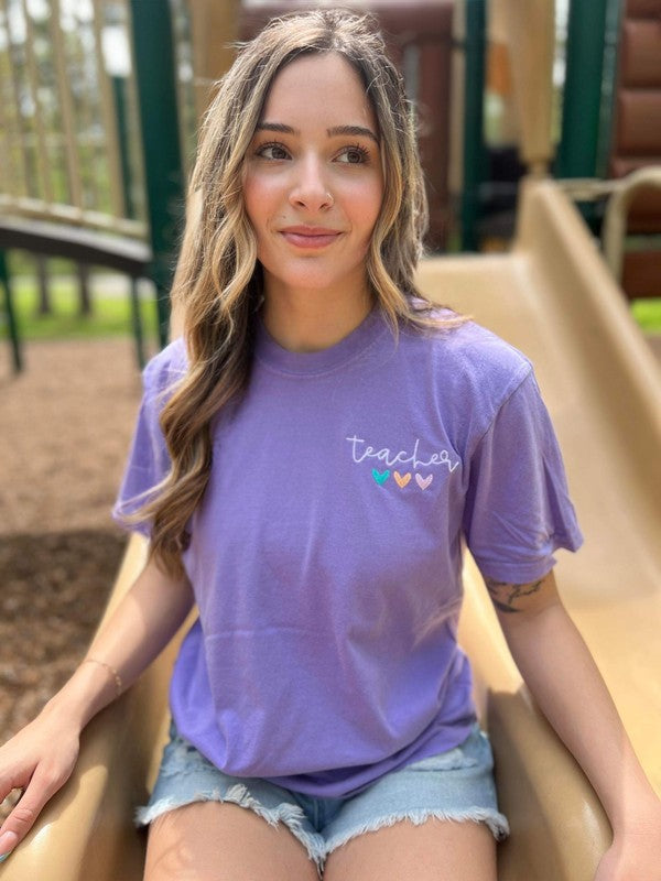 Teacher Embroidered Tee