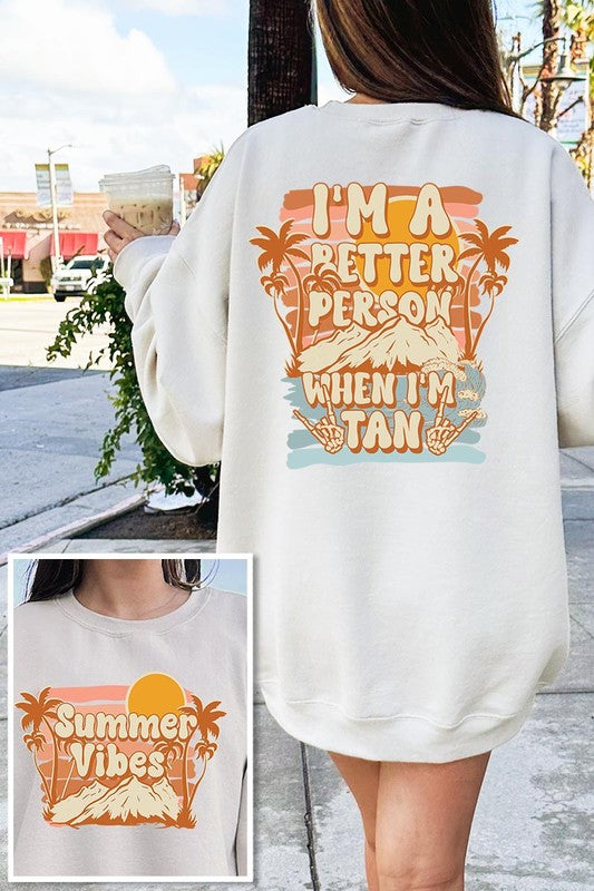 Summer Vibes Graphic Fleece Sweatshirts