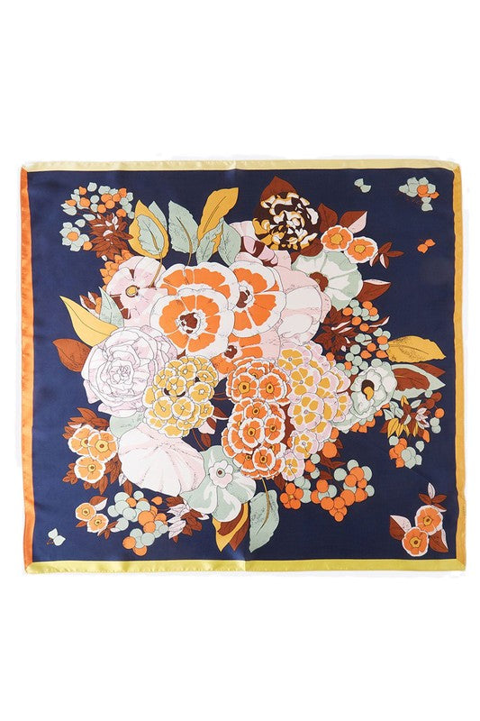 Various Flower Print Scarf