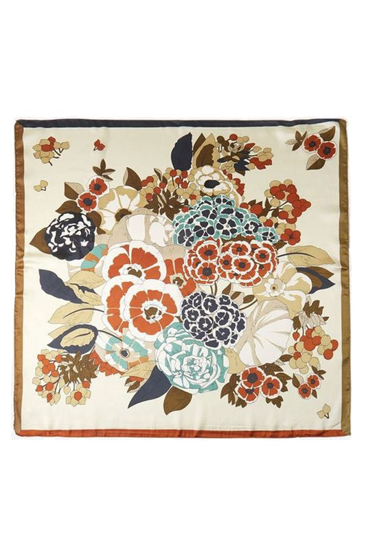 Various Flower Print Scarf