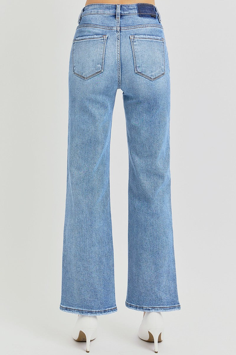 High Rise Straight Leg Relaxed Fit Mom Jeans