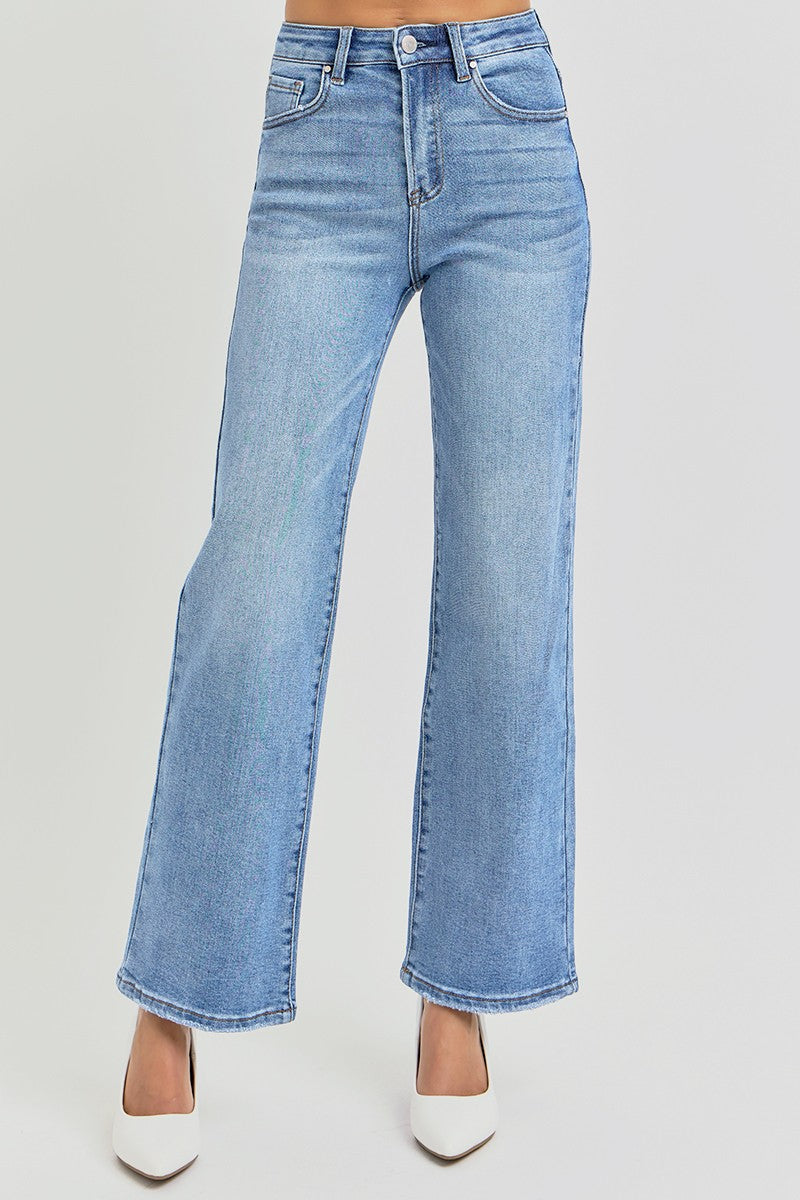 High Rise Straight Leg Relaxed Fit Mom Jeans