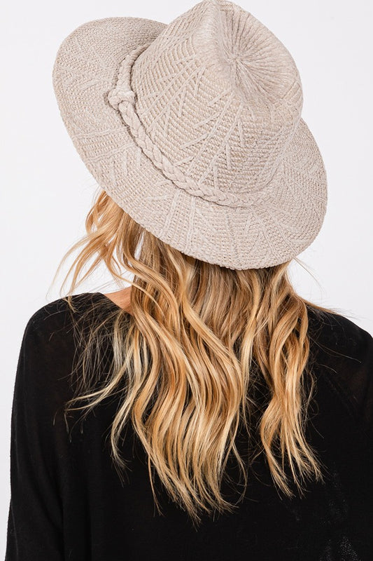 Chenille Patterned Fedora, 3 Colors