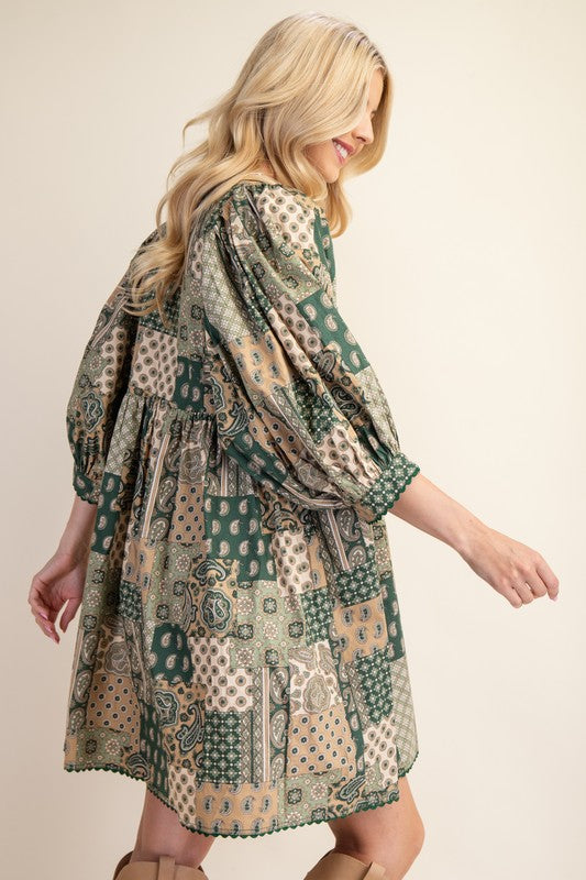 The Jessica Paisley Print Dress (Small to Large)