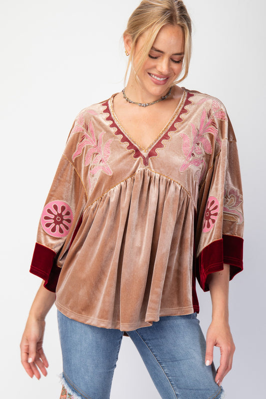 Velvet Daydream Blouse (Small to Large)