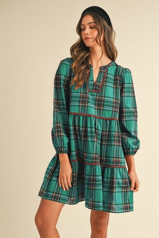 Year after Year Plaid Dress (Small to XLarge)