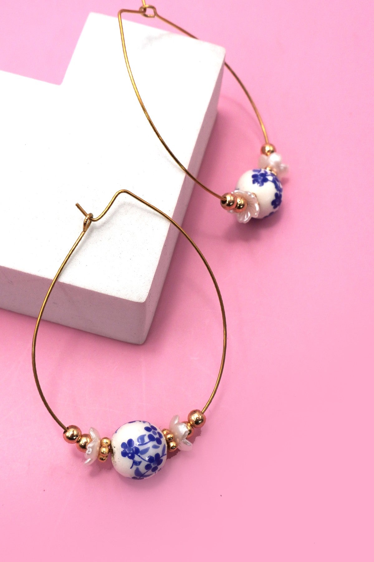 Floral Teardrop Earrings (Multiple Color Options)