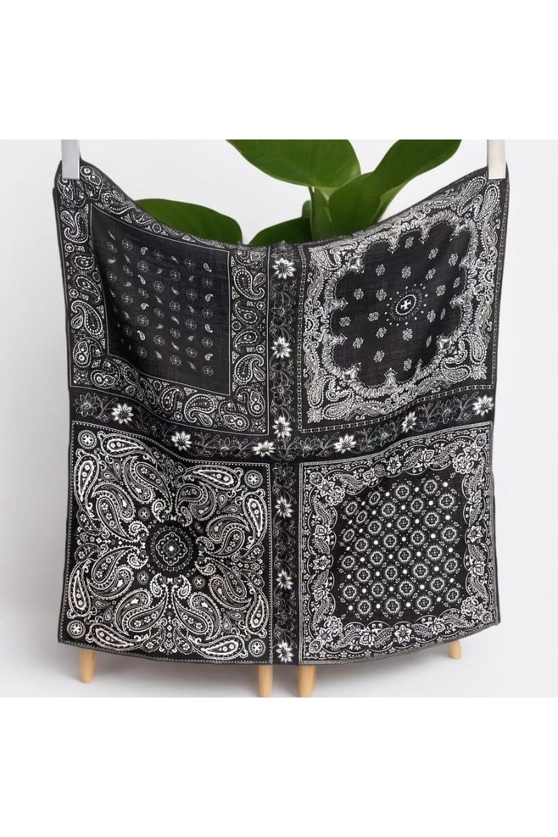 Paisley Print Shawl Neckerchief Square Scarf (Multiple Colors)