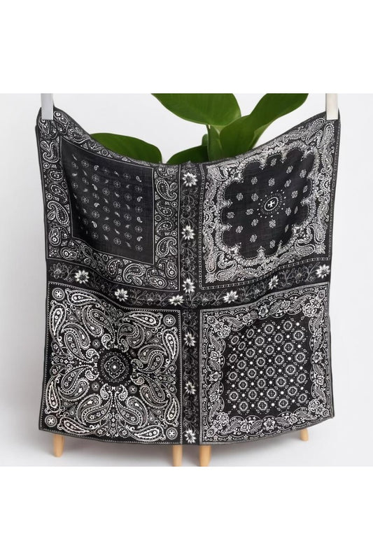 Paisley Print Shawl Neckerchief Square Scarf (Multiple Colors)