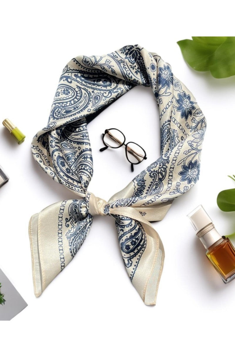 Paisley Print Shawl Neckerchief Square Scarf (Multiple Colors)