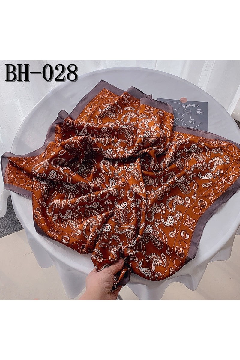 Paisley Print Shawl Neckerchief Square Scarf (Multiple Colors)