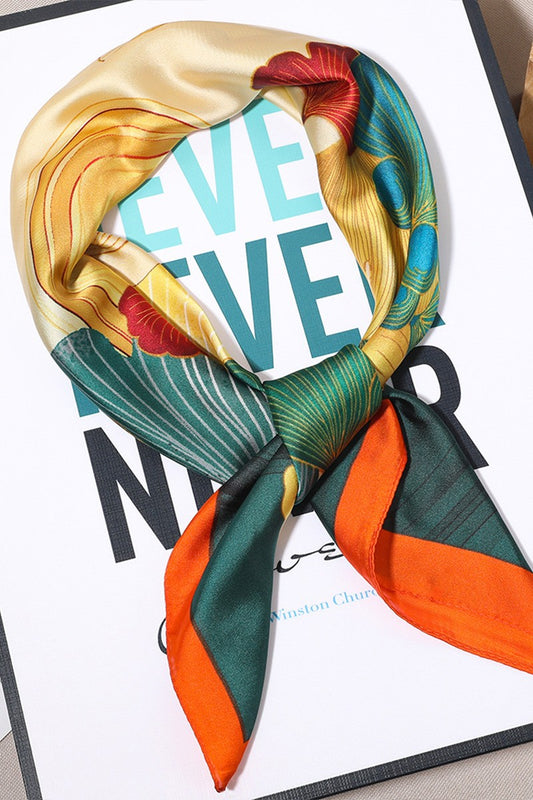 Floral Teal/Green Bandana Scarf