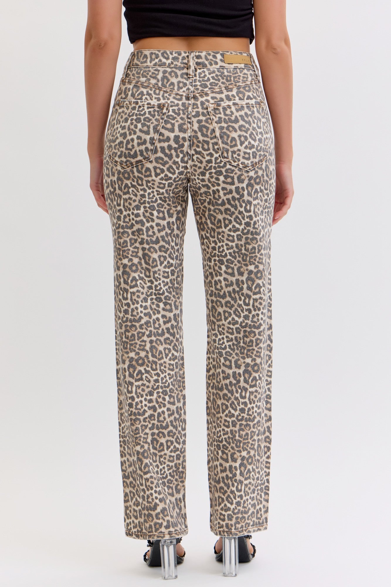 Feline Like A Woman Stretchy Cheetah High Rise Relaxed Fit Jean