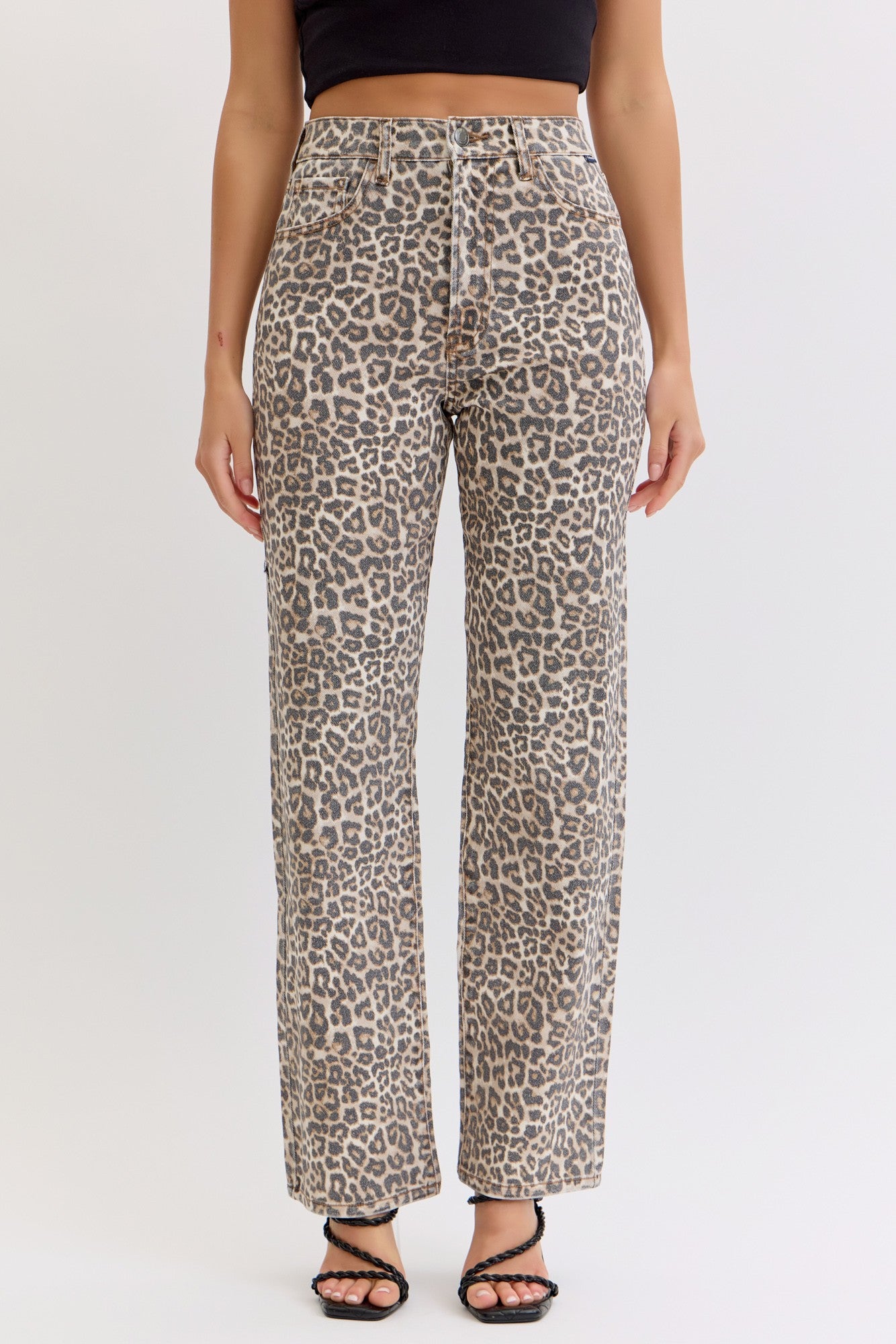 Feline Like A Woman Stretchy Cheetah High Rise Relaxed Fit Jean