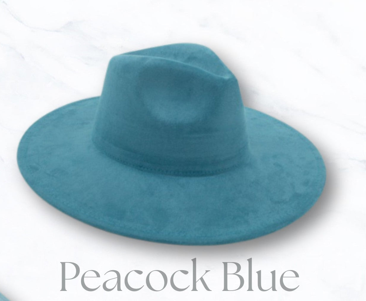 Faux Suede Large Brim Fedora Hat