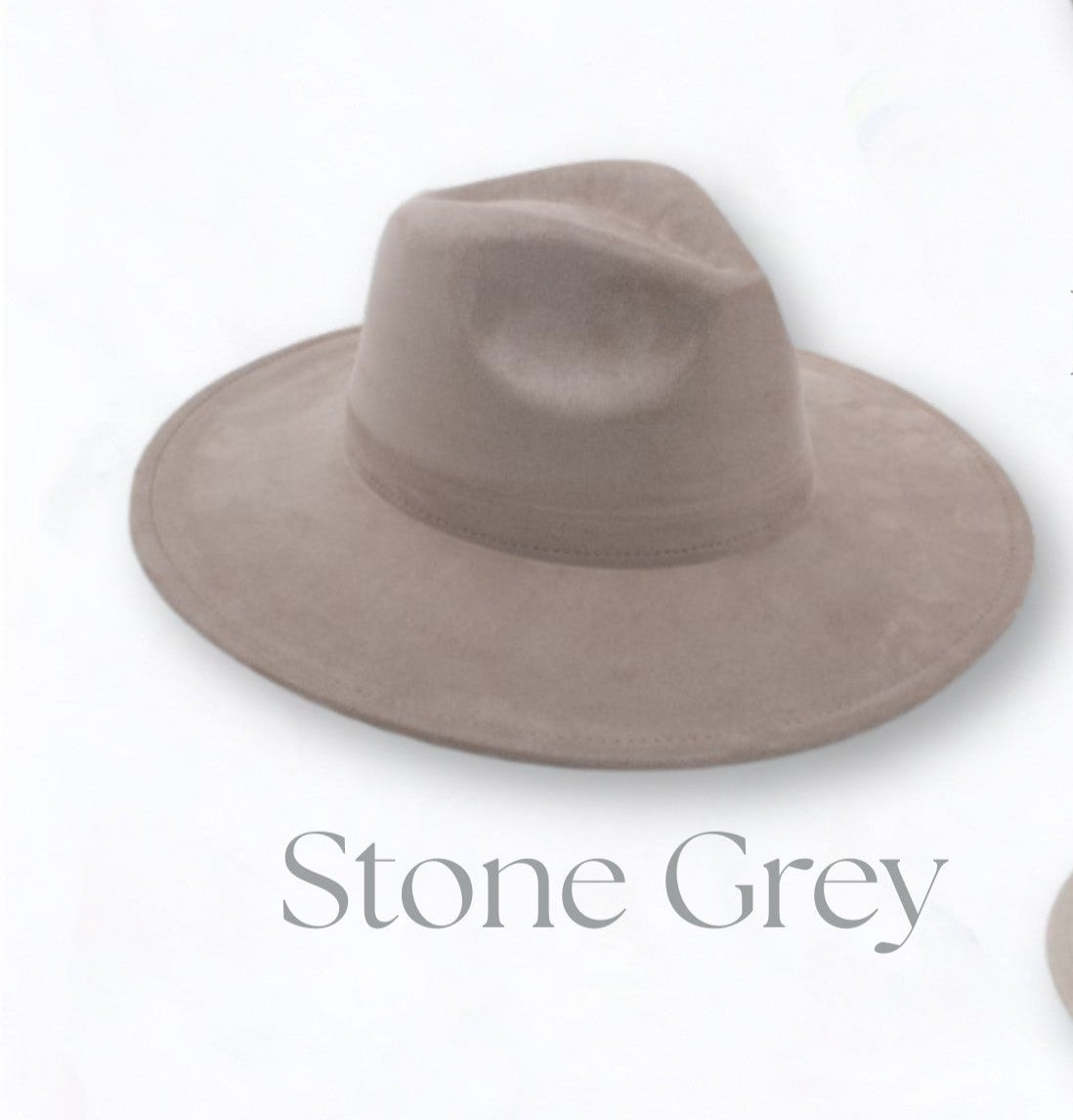 Faux Suede Large Brim Fedora Hat