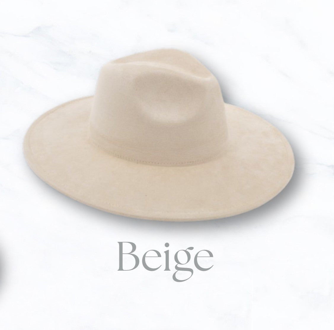 Faux Suede Large Brim Fedora Hat