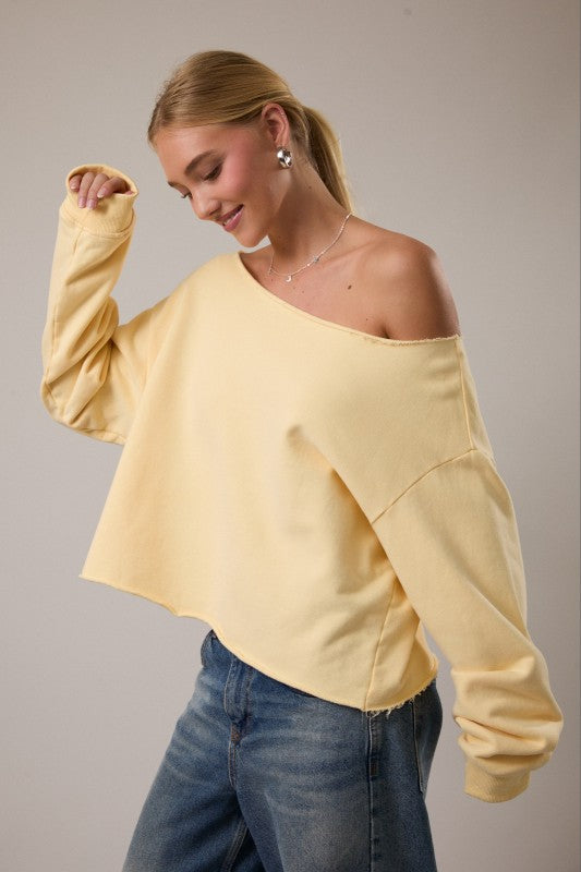 Flash Dance Off Shoulder Sweatshirt