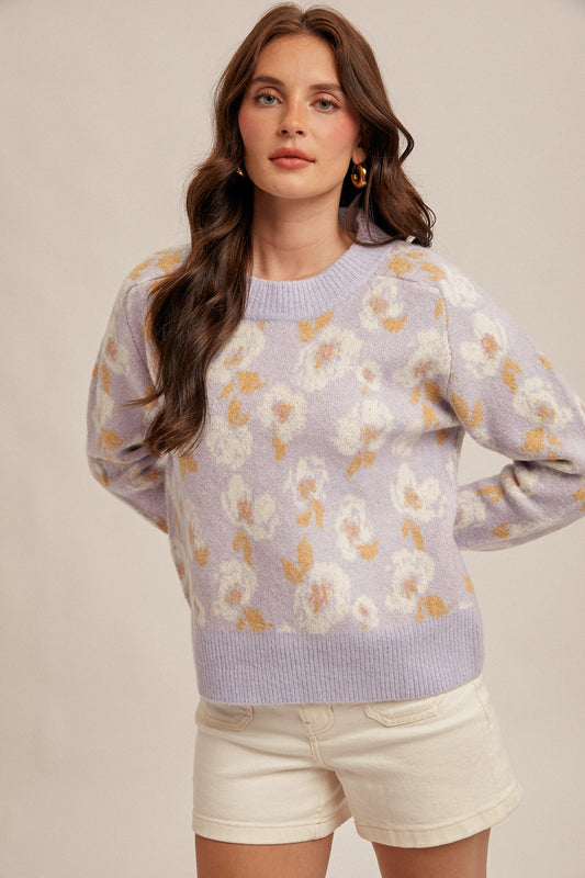 Soft Spring Flowers Sweater