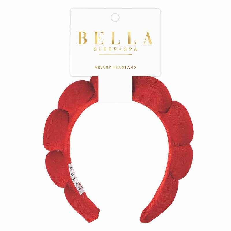 Velvet Makeup Headband - Red