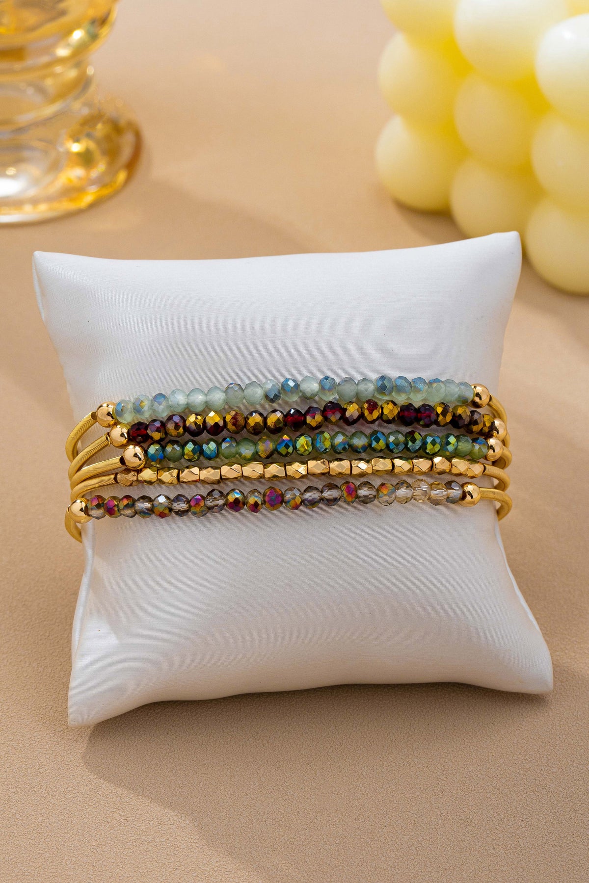 Crystal Bead Guitar String Bracelet Set