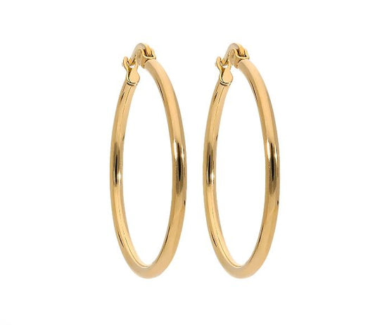 Qudo Creole Valentano Gold Earring (1.18")