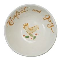 Stoneware Bowl with Holiday Saying
