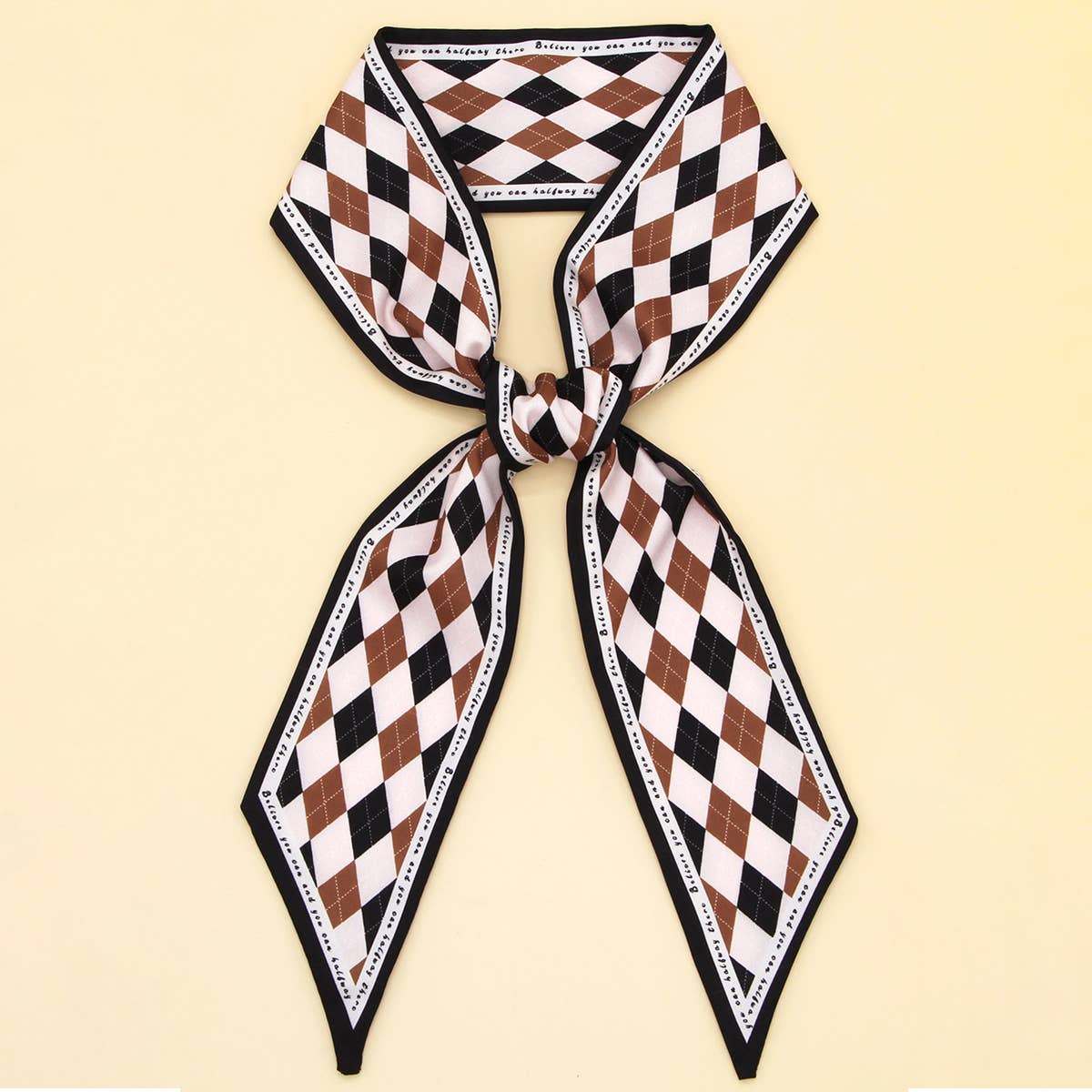 Floral Letter  Scarf – Hair Tie & Bag Ribbon_CWASC0096
