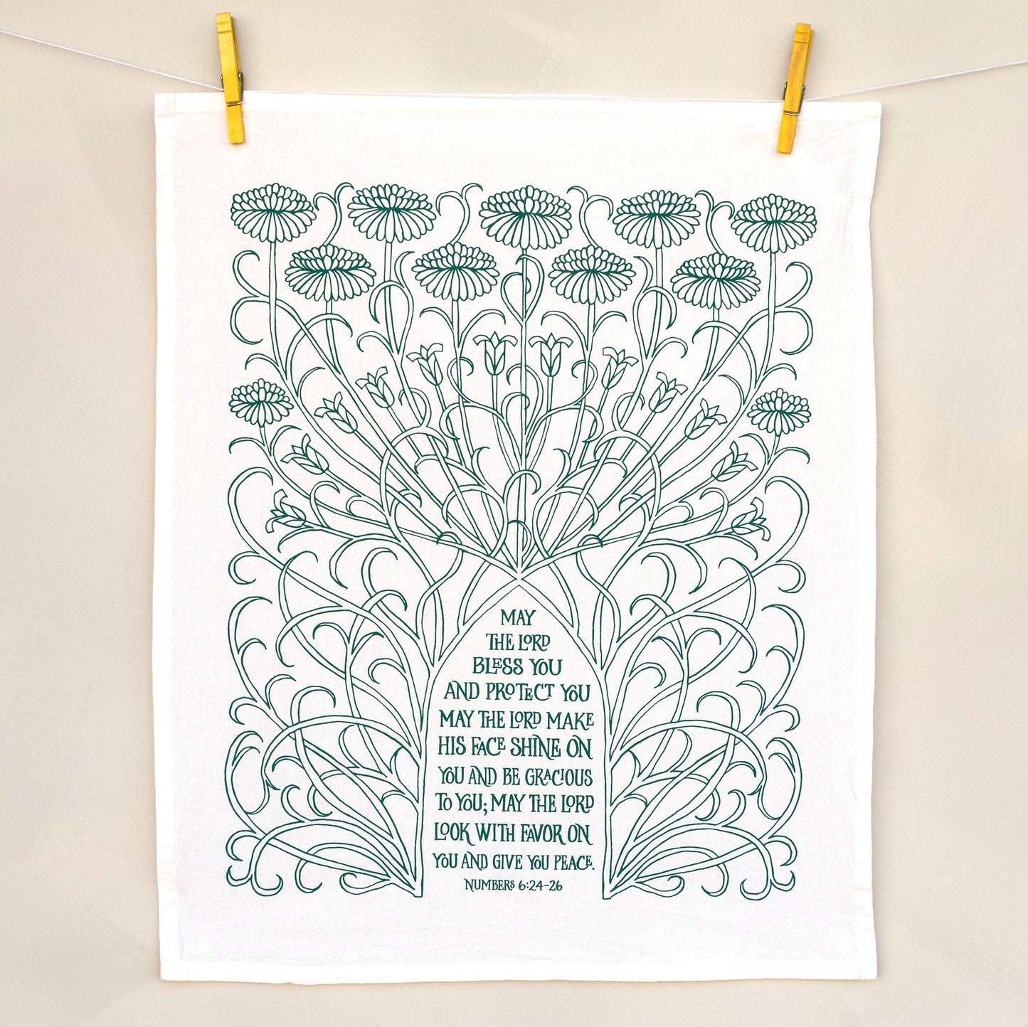 The Blessing Scripture Tea Towel (ESV) — Numbers 6