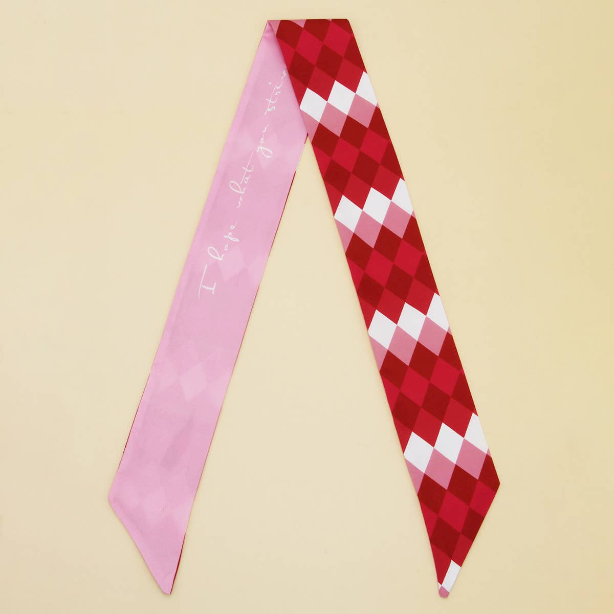 Floral Letter  Scarf – Hair Tie & Bag Ribbon_CWASC0096