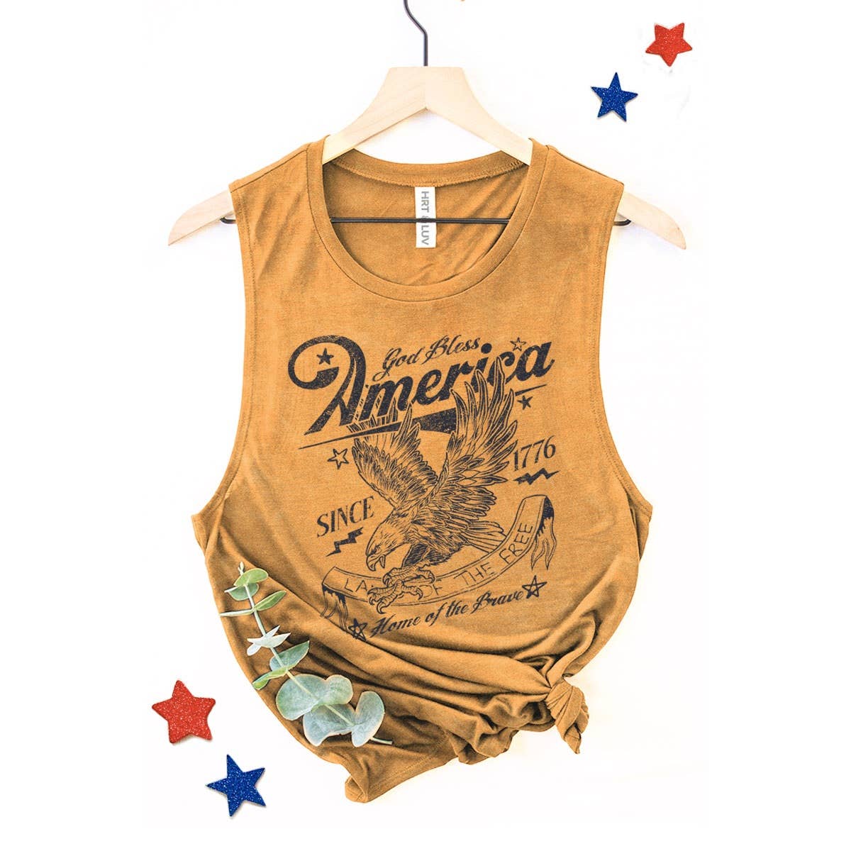 GOD BLESS AMERICA GRAPHIC TANK TOP